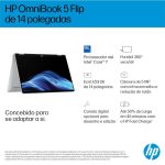 Portátil HP OmniBook 5 Flip 14-fp0014np 14 Intel® Core™ 7 150U 16GB 1TB SSD W11H Prateado (3)
