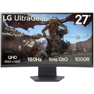 Monitor Curvo LG UltraGear 27GS60QC-B VA 27" QHD 16:9 180Hz FreeSync VESA Adaptive Sync G-Sync Compatible