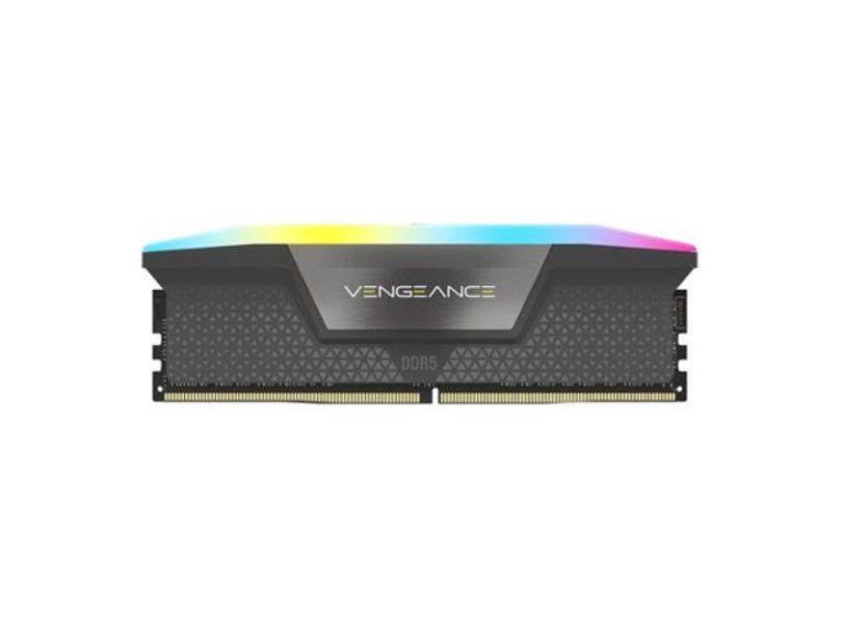 Memória RAM Dimm DDR5 Pack 2x 32GB (64GB) Corsair CL40 EXPO 5200Mhz Vengeance RGB Cinza