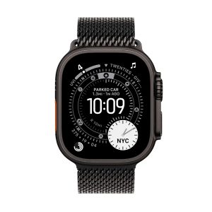 Apple Watch Ultra 3 GPS + Cellular 49mm Titânio Preto c/ Bracelete Loop Milanesa Titânio Preto - S