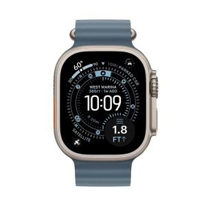 Apple Watch Ultra 3 GPS + Cellular 49mm Titânio Natural c/ Bracelete Ocean Azul-Âncora