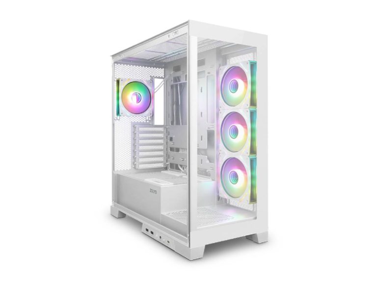 Caixa ATX Zolyd Vexora Tempered Glass ARGB Branca