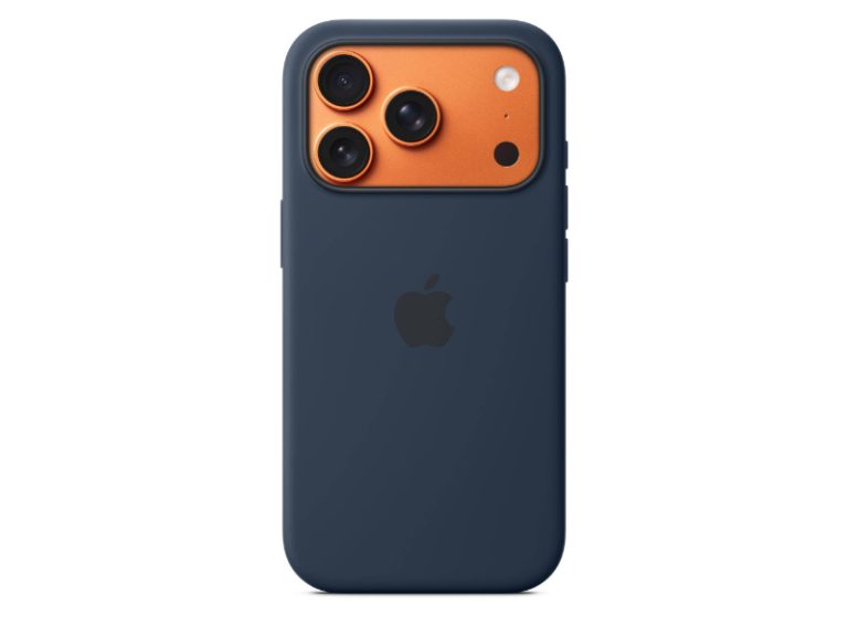 Capa em Silicone Apple com MagSafe para iPhone 17 Pro – Meia-noite