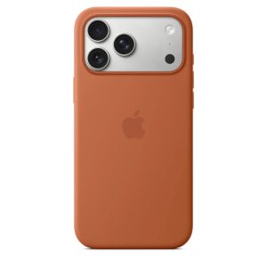 Capa em Silicone Apple com MagSafe para iPhone 17 Pro – Terra Cotta