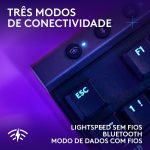 Teclado Mecânico Logitech G515 Lightspeed TKL RGB WirelessBluetooth US Preto