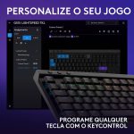 Teclado Mecânico Logitech G515 Lightspeed TKL RGB WirelessBluetooth US Preto