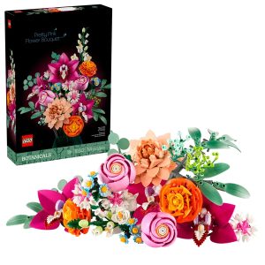 LEGO Botanical: Buquê de Flores Cor-de-Rosa Elegante | Idades 18+ | 749 Peças | Item 10342