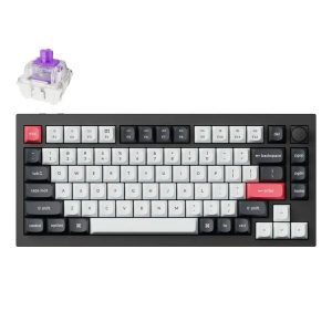 Teclado Mecânico Keychron Q1 HE 75% Wireless PT Gateron Magnetic Switch Nebula Linear