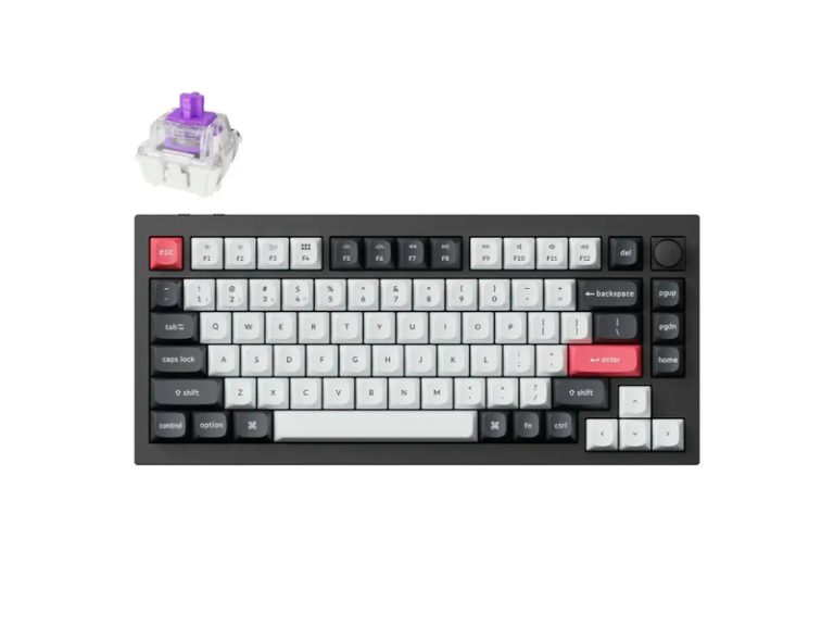 Teclado Mecânico Keychron Q1 HE 75% Wireless PT Gateron Magnetic Switch Nebula Linear