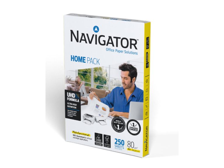 Papel Fotocopia NAVIGATOR A4 80 gr/m2 Home Pack 250 Folhas