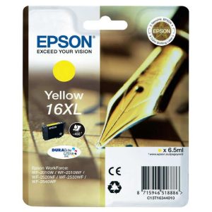 Tinteiro Epson 16XL de cor Amarela