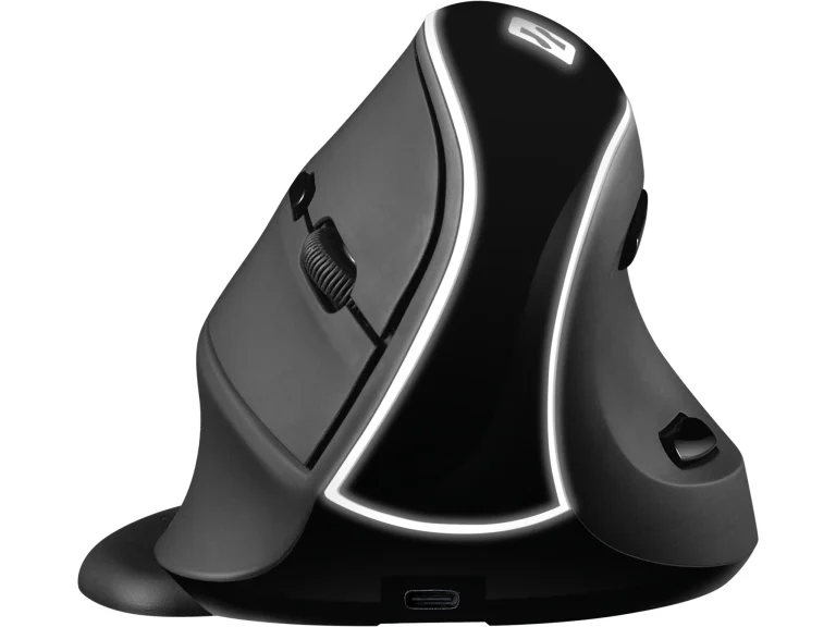 Rato Vertical Sem Fios Sandberg Wireless Vertical Mouse Pro — Ergonómico, Recarregável com Descanso de Pulso Magnético
