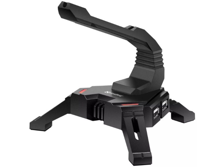 Hub USB 2in1 Bungee Sandberg — 4 Portas USB com Suporte de Cabo para Rato Gaming