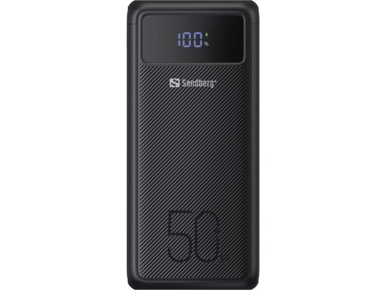 Powerbank 50000 mAh USB-C PD 130W Sandberg – Estação de Energia Portátil