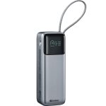 4-powerbank 27000mah 97wh cabo usb-c integrado 140w porto usb-c 100w total 240w usb-a 225w ecra colorido pass-through 615g garantia 5 anos