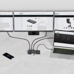 5-docking station usb-c 13em1 aluminio 2x hdmi 2.0 dp 1.4 4k 60hz mst usb 3.0 10gbps rj45 1gbps pd 100w sd microsd audio kensington 217g