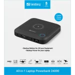 8-powerbank sandberg all-in-1 laptop 24000mah 88wh