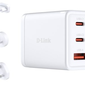 Carregador de Tomada D-Link 2 Portas Type-C + 2 Portas USB DCP-651 GaN 65W Branco