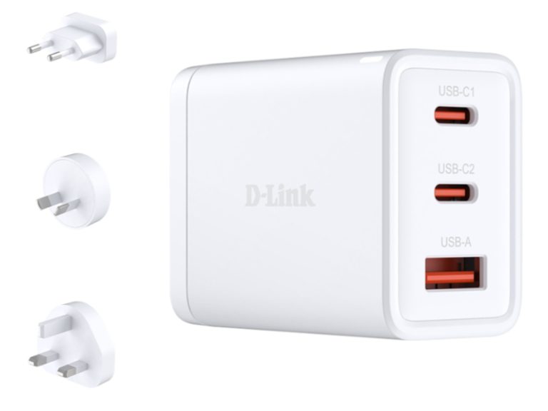 Carregador de Tomada D-Link 2 Portas Type-C + 2 Portas USB DCP-651 GaN 65W Branco