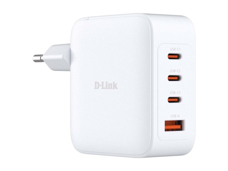 Carregador de Tomada D-Link 3 Portas Type-C + USB DCP-101 GaN 100W Branco