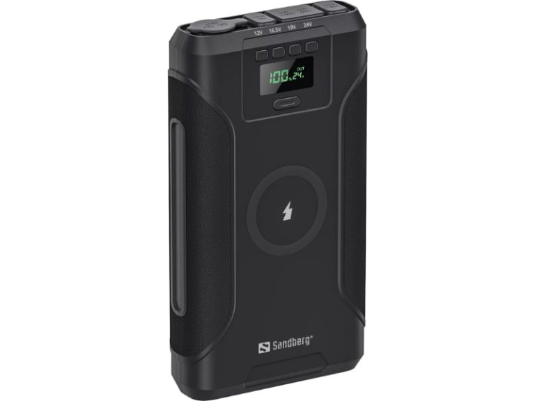 Sandberg Survivor Powerbank 7-em-1 76800 mAh – Estação de Energia Portátil para Portáteis, Telemóveis e Campismo