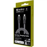 caixa-cabo-usb-c-lightning-sandberg-survivor-1m-kevlar-nylon