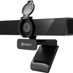 webcam 4k uhd 3840x2160 8mp lente vidro autofocus zoom 4x pan tilt telecomando mute flip microfone duplo omnidireccional cancelamento ruido tampa privacidade rosca tripe usb-c usb-a 2m