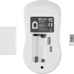 5---rato sem fios branco 1600 dpi dongle usb