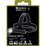 7 - caixa - Lanterna Frontal Sandberg Headlamp 1000 Pro