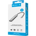 Caixa-2-Dock USB-C Sandberg HDMI+3xUSB+PD 100W