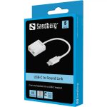 Caixa Adaptador USB-C para Audio Jack Sandberg Sound Link