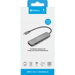 Caixa - Hub USB-C 6 em 1 Sandberg MediaDock