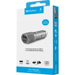 Caixa2--Carregador Automóvel Sandberg 1xQC3.0+1xUSB-C 48W
