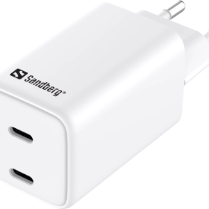 Carregador AC Duplo USB-C PD 65W Sandberg