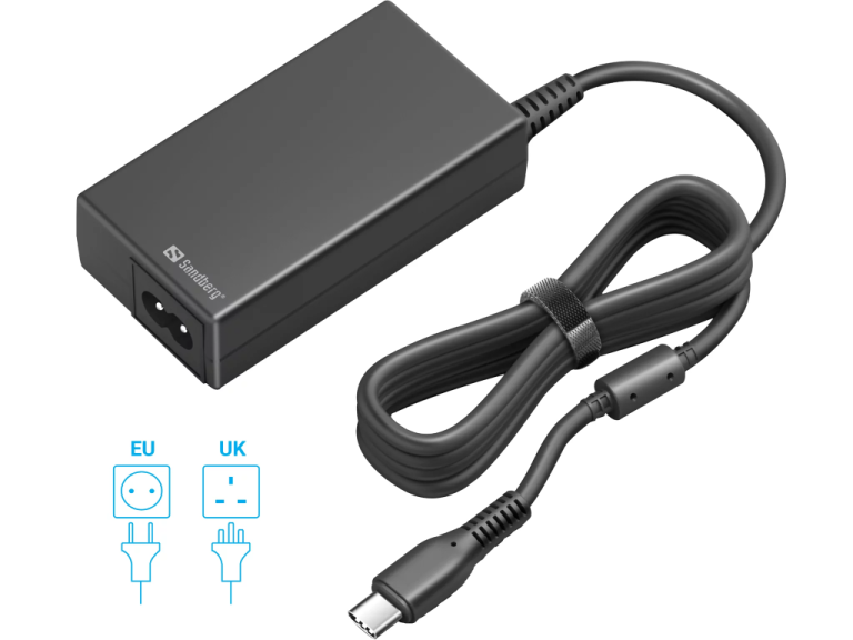 Carregador AC USB-C PD 65W Sandberg EU+UK
