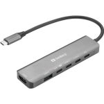 Hub USB-C 6 em 1 Sandberg MediaDock
