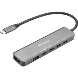 Hub USB-C 6 em 1 Sandberg MediaDock