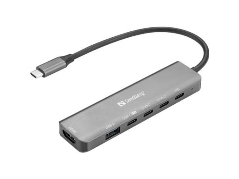Hub USB-C 6 em 1 Sandberg MediaDock