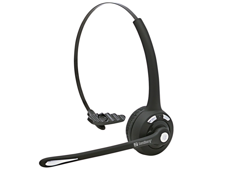 headset sem fios sandberg 126-23 bluetooth 5.0 microfone rotativo 180 graus autonomia 15 horas usb-c