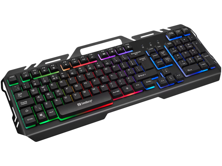 teclado gaming com base metal estavel
