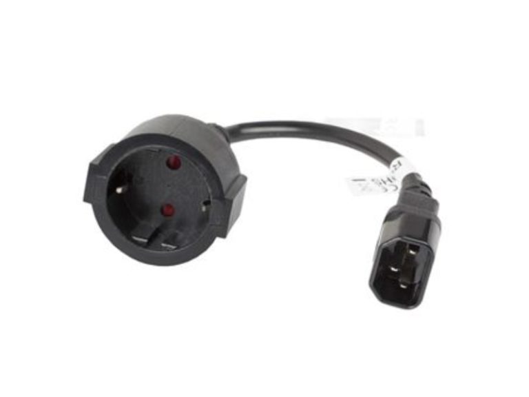 Cabo Alimentação Lanberg lec/Schuko C14 Fêmea 20cm