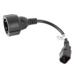 Cabo Alimentação Lanberg lec/Schuko C14 Fêmea 20cm