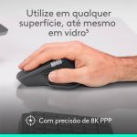 Rato Logitech MX Master 4 Rato Ergonómico Sem Fios RF + Bluetooth 8000 DPI com 8 Botões Grafite