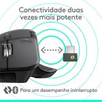 Rato Logitech MX Master 4 Rato Ergonómico Sem Fios RF + Bluetooth 8000 DPI com 8 Botões Grafite