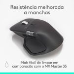 Rato Logitech MX Master 4 Rato Ergonómico Sem Fios RF + Bluetooth 8000 DPI com 8 Botões Grafite