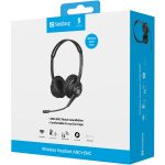 Auscultadores Sandberg Wireless Headset ANC+ENC Preto (2)