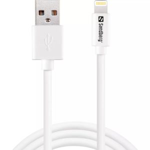 Cabo Sandberg USB-A para Lightning 1M Branco