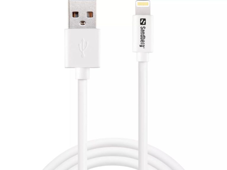 Cabo Sandberg USB-A para Lightning 1M Branco