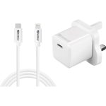 Carregador Sandberg 20W + Cabo Lightning 1M Branco
