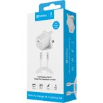 Carregador Sandberg 20W + Cabo Lightning 1M Branco